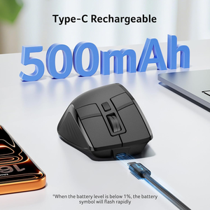 เมาส์ไร้สาย JOMAA แบบ Ergonomic ชาร์จได้ทั้งแบบ USB และบลูทูธ พร้อมหน้าจอแสดงผลแบบ OLD ปุ่มตั้งโปรแกรมได้ สำหรับ Mac PC และเดสก์ท็อป - Product Image 3