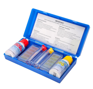 Kit de <span class=keywords><strong>test</strong></span> d'eau de piscine 2-en-1 pour piscine, bandelettes de <span class=keywords><strong>test</strong></span> de pH, <span class=keywords><strong>kits</strong></span> de <span class=keywords><strong>test</strong></span> d'eau 15ML - Vente directe usine - Product Image 1