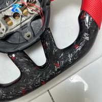 Volant en fibre de carbone forgé rouge avec LED pour Dodge Charger Challenger SRT Scat Pack 2016 2017 2018 2019 2020 2021 2022 2023