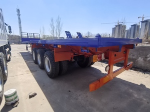 รถกึ่งพ่วงแบบแท่นคอนเทนเนอร์เหล็ก - Product Image 2