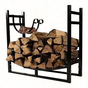 Durable Iron Fireplace Poker Brush Shovel Tongs <b>Log</b> Holders and Firewood Storage <b>Racks</b> for Indoor & Outdoor Use - Product Image 1
