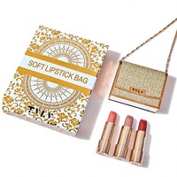 Étui en cuir de luxe, ensemble de 3 rouges à lèvres soyeux effet brume, longue tenue, anti-transfert, fini mat, kit de maquillage nude pour les lèvres, vente en gros