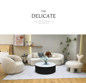 स्कैंडिनेवियाई चंद्रमा घुमावदार सोफे अर्ध गोलाकार लक्जरी सोफे घर आवासीय आवास अपार्टमेंट कार्यालय का स्वागत - Product Image 4