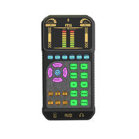 Nouvelle carte son portable M1 à réduction de bruit avec effets de réverbération et multiples effets, idéale pour les réunions Zoom et le streaming en direct en ligne