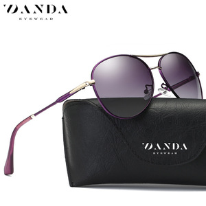 Danda Pilot <b>Sunglasses</b> Oval <b>Gradient</b> Polarized UV400 Women Driving Style 8071 - Product Image 3