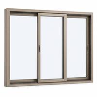 Ventana Corredera Horizontal de Aluminio con Recubrimiento en Polvo, Triple Riel, Mosquitera, Color Personalizado, para Proyectos Residenciales Exteriores