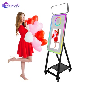 Photomaton numérique portable automatique pour mariage avec imprimante et appareil <span class=keywords><strong>photo</strong></span>, miroir magique - Product Image 1
