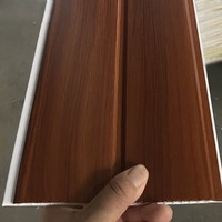 WLX 200*7.5mm Panama Tablilla Pvc Cielo Techo Wood Affect Pvc Wall Panel Plain Ceiling Wood Pared Panel Pvc Sky Board