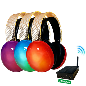Système de casque de disco silencieux RF à 3 canaux double mode, transmetteur, casque stéréo HiFi Qualcomm ENC 505M pour fête - Product Image 5