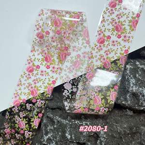 Bronceado 3D Navidad Nail Art Sticker Nail Flower Series Botella Astilla Estampado estrellado Papel Calcomanía Pegatina transparente - Product Image 4