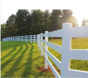 Nhiệm vụ nặng nề 4 đường sắt PVC ngựa hàng rào 3D mô hình được sử dụng cho trang trại sân cừu hàng rào - Product Image 4