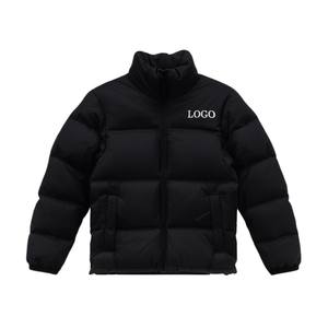 Manteau d'hiver pour homme Norths, veste matelassée, coupe classique, col montant, fermeture éclair, matériau en coton épais, logo brodé - Product Image 1