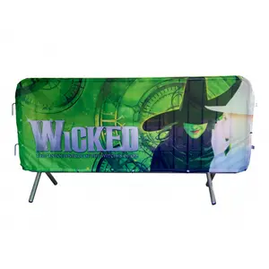 Double Sided Printed Series Crowd Banner Outdoor Barricade Covers Custom Fence Mesh Barrier Covers