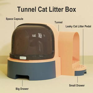 Caja de arena para gatos Star Tunnel, gran espacio <span class=keywords><strong>cerrado</strong></span>, estilo Starsky, caja de arena para gatos, inodoro, productos de limpieza y aseo para mascotas para gatos - Product Image 6