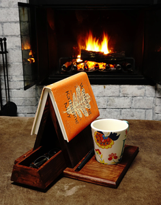 JUNJI Libro de menú de madera Soporte para libro de cocina Regalo perfecto Día DE LA MADRE Día <span class=keywords><strong>del</strong></span> <span class=keywords><strong>Padre</strong></span> Navidad Inauguración Leer amante - Product Image 1