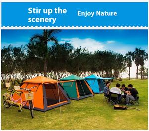 Tente de camping Oxford à double couche pour 3 à 4 personnes, quatre saisons, portable, à ouverture rapide, pour la pêche et les aventures en plein air - Product Image 4