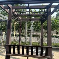 Pabellón de Aluminio de Tamaño Personalizado de Fábrica, Diseño Tradicional de Celosía, Techo Rígido de Metal, Gazebo Exterior Independiente
