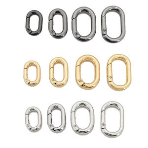 LFEDC Alta Qualidade Pequeno Minúsculo Oval 25mm Aceitar Personalizar Logotipo Faixa Em Forma De O Anel DIY Tag Chaveiro Mosquetão Com Snap Hook - Product Image 2