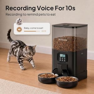 Voluas Automatic <b>Cat</b> <b>Feeder</b> 6L Dual Bowl Timed Pet <b>Feeder</b> For <b>Cats</b> Dogs Small Animals - Product Image 4