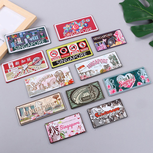 Magnete da frigo Souvenir Singapore dal Design personalizzato in metallo ecologico con stampa digitale-regalo promozionale - Product Image 1