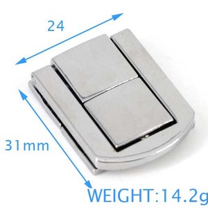 Loquet à bascule en argent pour <span class=keywords><strong>coffre</strong></span>, valise, boîtes, coffres, trousseaux, fermoir <span class=keywords><strong>de</strong></span> verrouillage pratique pour outils et bibelots - Product Image 2