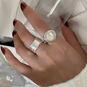 S925 Sterling Silver Beaded <b>Ring</b> Women's Simple Elegant <b>Open</b> Design Everyday Wear Jewelry - Product Image 5