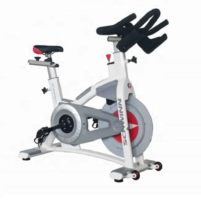 Commerciële Cardio Fitness Apparatuur Thuis Wit Aluminium Magnetische Oefening Spinning Fiets