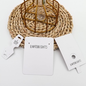 Cartes de présentation de bijoux en papier découpées sur mesure avec logo, pour boucles d'oreilles, colliers, bracelets et bandeaux – Vente en gros - Product Image 2