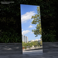 Plaque de miroir acrylique dorée 3mm 2mm 1mm