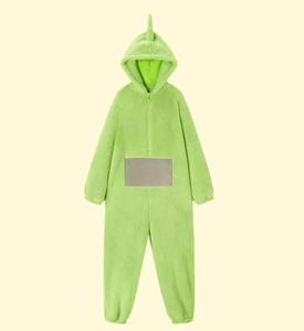 Combinaison à capuche en fourrure style Anime Tinkywinky Laa Laa <span class=keywords><strong>Po</strong></span> Zip, inspirée des costumes de films et séries TV, pour festivals, spectacles et vêtements de nuit - Product Image 4
