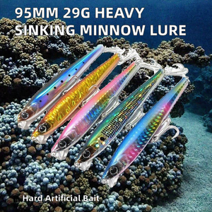 Señuelo de pesca Pin Tail Sawara Minnow, de hundimiento pesado, de ABS, duro, para pesca en agua salada, señuelo de lanzado para lubina, pesca en barco, fabricante OEM - Product Image 2