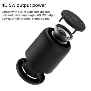 Enceinte <span class=keywords><strong>sans</strong></span> <span class=keywords><strong>fil</strong></span> étanche 5W Mini Boombox avec batterie interne 1200mAh et fonction d'appel mains libres pour cuisine et salle de bain - Product Image 4