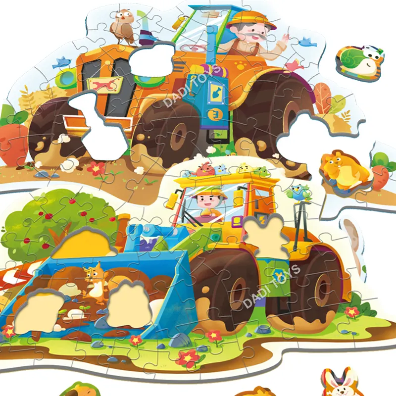 DADI OEM ODM karikatür kamp araba çadırı tasarım GCC sertifikası yapboz bulmacalar oyunu çocuklar için