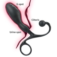 Masseur de prostate en silicone flexible Anos, non vibrant, ergonomique, courbé, plug anal, jouet anal, stimulation du point P, IPX5