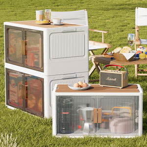 Caja de almacenamiento de plástico plegable multifunción gruesa para acampar, gabinete de almacenamiento de plástico con logotipo personalizado más vendido - Product Image 4