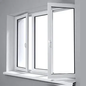 Best price new design pvc windows with iron steel vinyl window