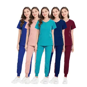 2023 Women's Pulse Scrub Top, Sporty V-Neck Medical Top w/ 4-Way Stretch Scrubs Uniforms