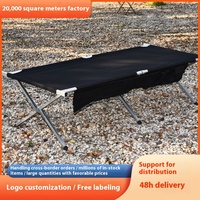 TOPIND Lit en alliage d'aluminium ultra-léger pour le camping en plein air, lit pliant portable, compagnon