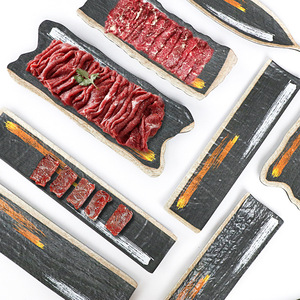 Platos Rectangulares de Melamina, Forma Irregular, Duraderos, para Restaurante, Hotel, Fiestas, Sushi, Sashimi, Barbacoa, Hot Pot, Platos para Cena - Product Image 1
