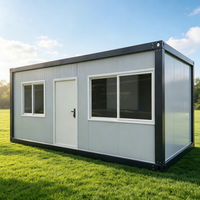 Maison conteneur pliable respirante au design moderne, garantie 3 ans, pièces de rechange gratuites - Prête à l'emploi pour bureau à domicile et bâtiment commercial