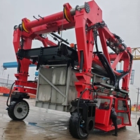 Chariot transpalette mobile automatisé (RTG) de 30 à 60 tonnes à pneus en caoutchouc pour conteneurs maritimes, avec moteur et boîte de vitesses