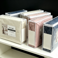 Ensemble de draps en microfibre 4 pièces OEM ODM, taille, couleur et logo personnalisés, drap plat et drap-housse brossés doux avec taies d'oreiller