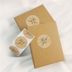 Vendita diretta carta kraft grazie per adesivi per piccole imprese che sigillano decorazioni etichette adesivi da forno - Product Image 4