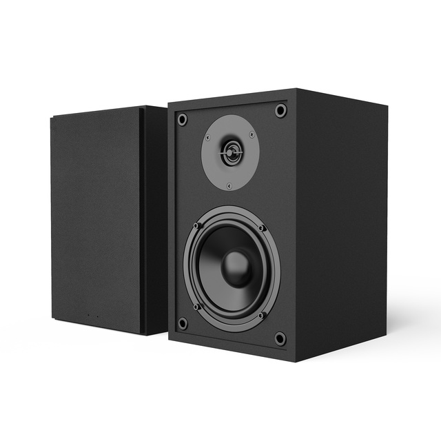 SR04Lite MDF 4-Speaker Bookshelf Speaker 40W BT Line USB Sub Out Treble Bass Adjustable for Studio