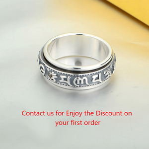 <span class=keywords><strong>YFN</strong></span> Haute Qualité 925 Bijoux En Argent Sterling Large Largeur Biker Hommes Anneau Rotatif - Product Image 2