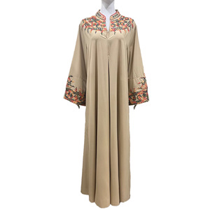 LEDUO Elegant Abaya <b>for</b> Women Modest Muslim <b>Long</b> Sleeve Maxi <b>Dress</b> with bloom Embroidery <b>for</b> <b>Eid</b> Party - Product Image 2