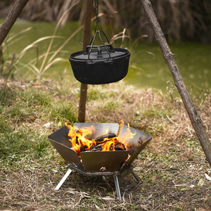 Parrilla plegable de acero inoxidable para barbacoa, para acampar al aire libre, picnics, parrilla para fuego, plataforma para fogatas, estufa. - Product Image 5