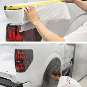 Pellicola per mascheramento di <span class=keywords><strong>vernice</strong></span> per autoveicoli-aderente statico e nastro di carta adesivo alto per verniciatura a spruzzo per auto - Product Image 6