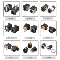 Conector DC-025M-2.0, Conector Hembra DC para Montaje en Panel PCB, Conector de Alimentación DC de 5.5*2.1mm