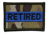 Brodé à la machine ligne bleue RETRAITE crochet boucle Badges Camouflage broderie moral brassards pour sacs tactiques chapeaux et vêtements